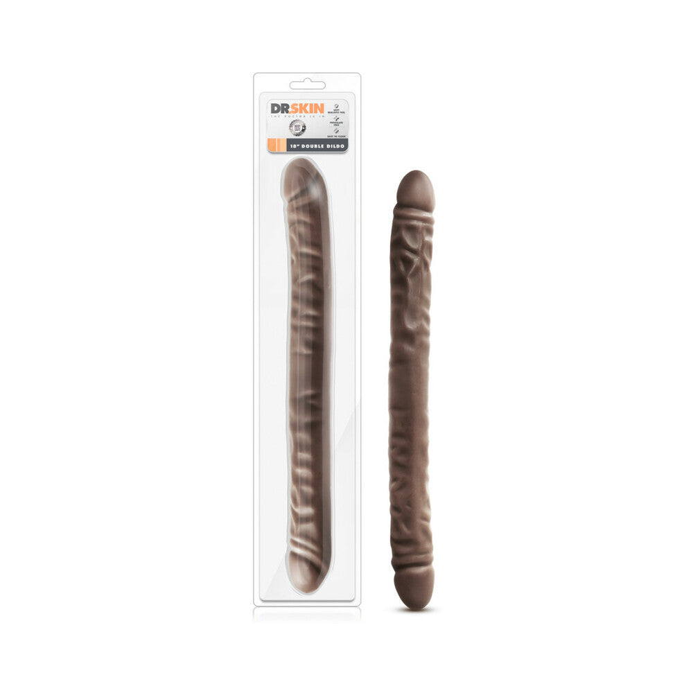 18 inch Dildo by Blush in Dark Brown shown for use by Her or Him