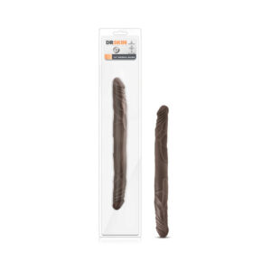 14 inch Dildo Blush Dark Brown Dr Skin Double