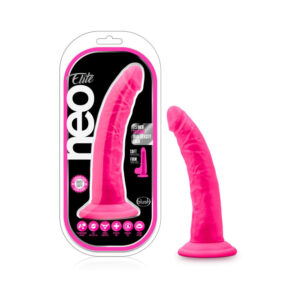 7.5 inch Dildo Blush Hot Pink Magenta Fuchsia Neo Elite Silicone Dual Density