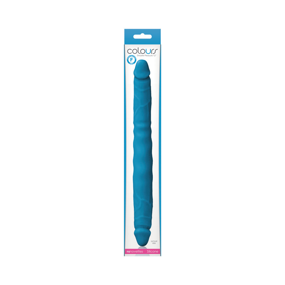 12 inch Dildo by NS Novelties in Blue shown for use by Her or Him