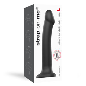 Dildo Lovely Planet Black Strap On Me Bendable Dual Density Silicone L