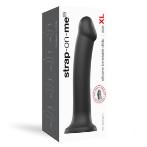 Dildo Lovely Planet Black Strap On Me Bendable Dual Density Silicone Suction Cup XL