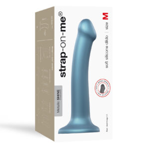 Dildo by lovely planet in blue shown for use by her or him