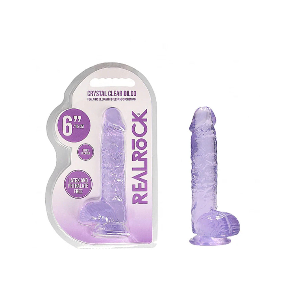 6 inch Dildo by Shots in Light Purple shown for use by Her or Him