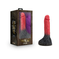 10. 5 inch dildo by blush in red shown for use by her or him