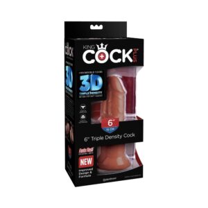 6 inch Dildo Pipedream Brown Chocolate Cocoa King Cock Plus Triple Density Cock Realistic With Suction Cup