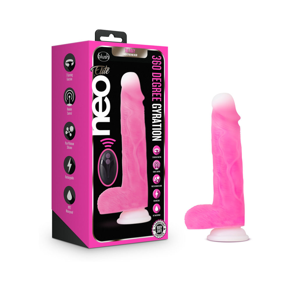 8 inch Dildo by Blush in Hot Pink Magenta Fuchsia shown for use by Her or Him