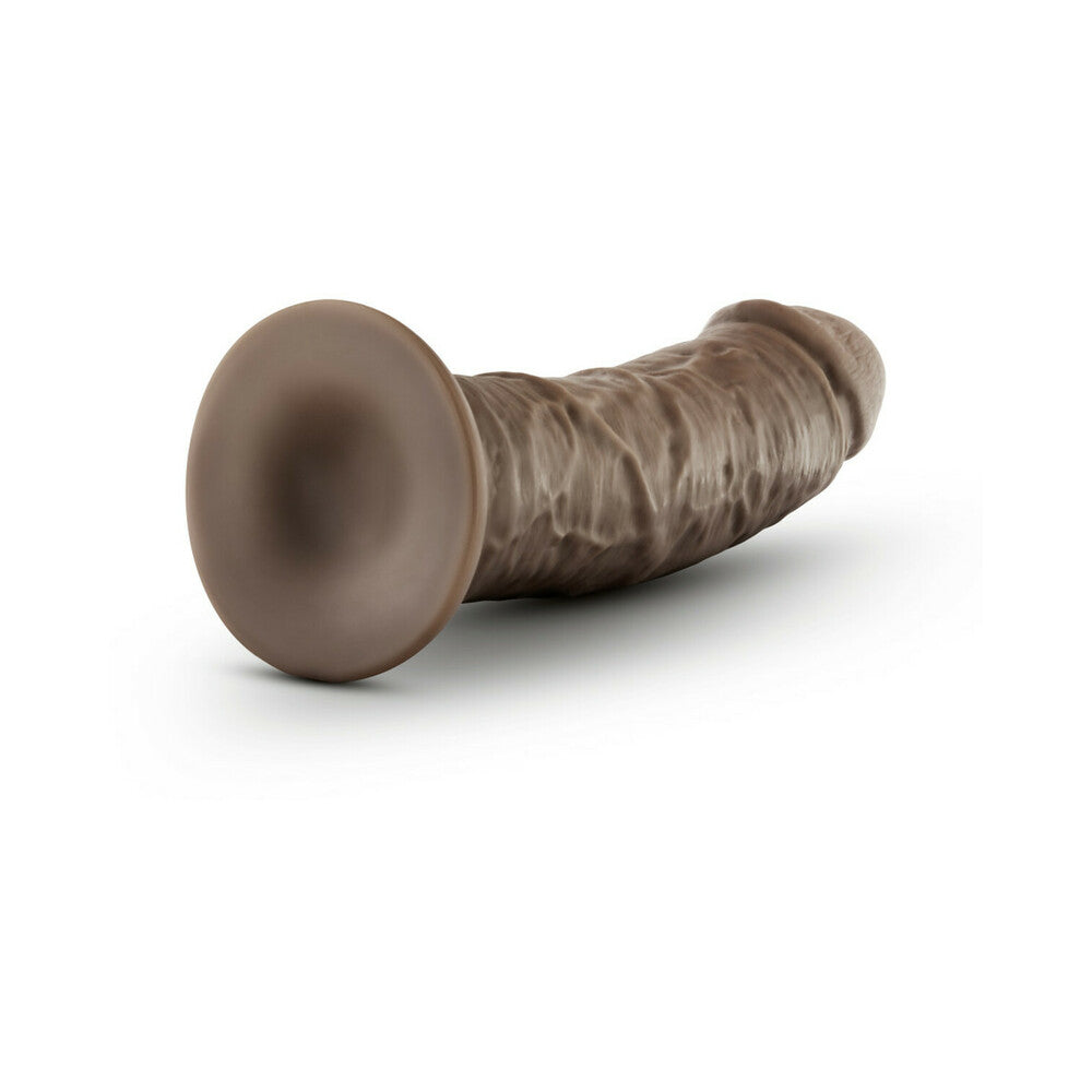 8 inch Dildo by Blush in Brown Chocolate Cocoa shown for pegging Her or Him