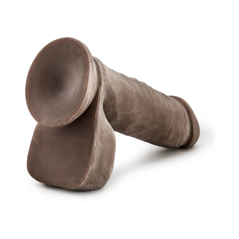 8 inch Dildo by Blush in Dark Brown shown for pegging Her or Him