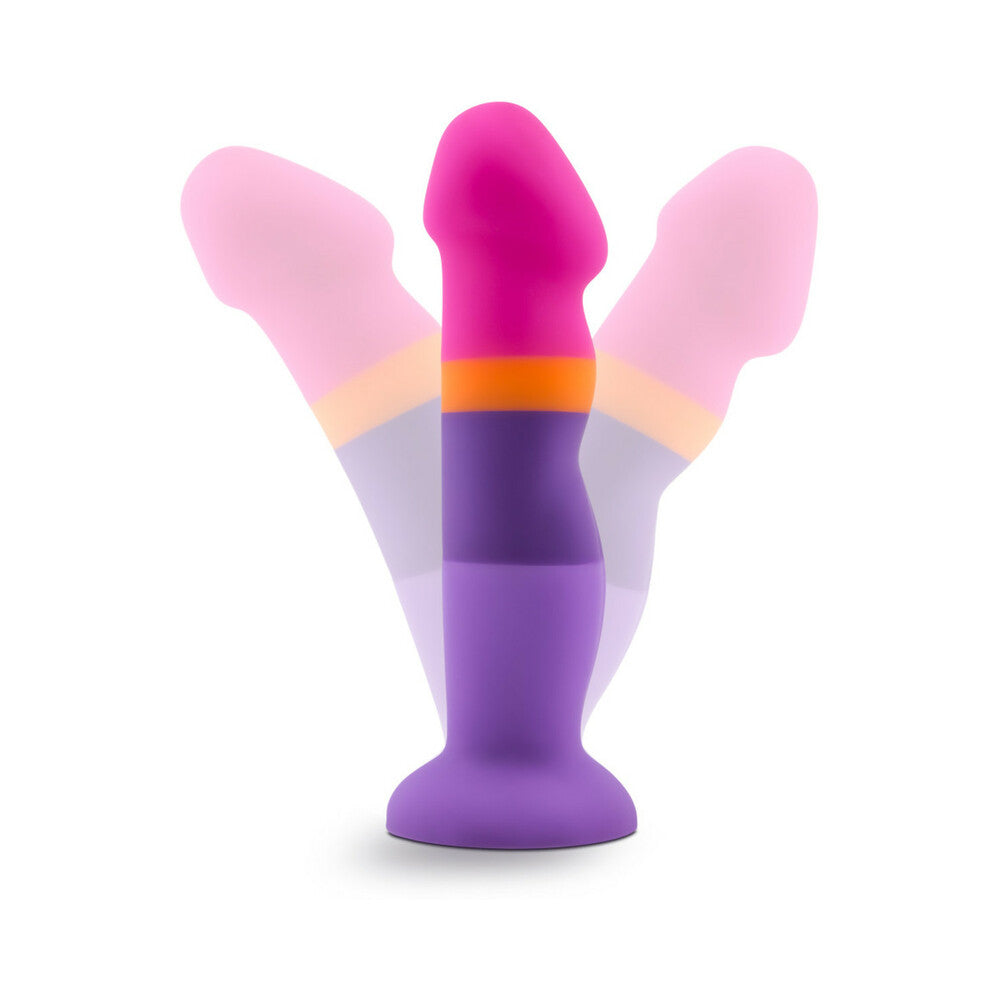 8 inch Dildo by Blush in Multi-Color displayed for pegging Him or Her