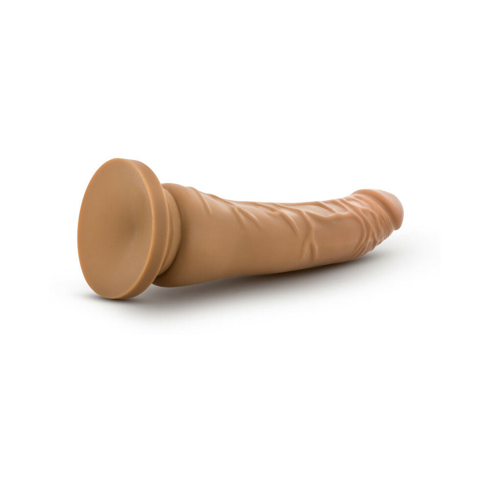 8.5 inch Dildo by Blush in Tan Light Brown Mocha shown for pegging Her or Him