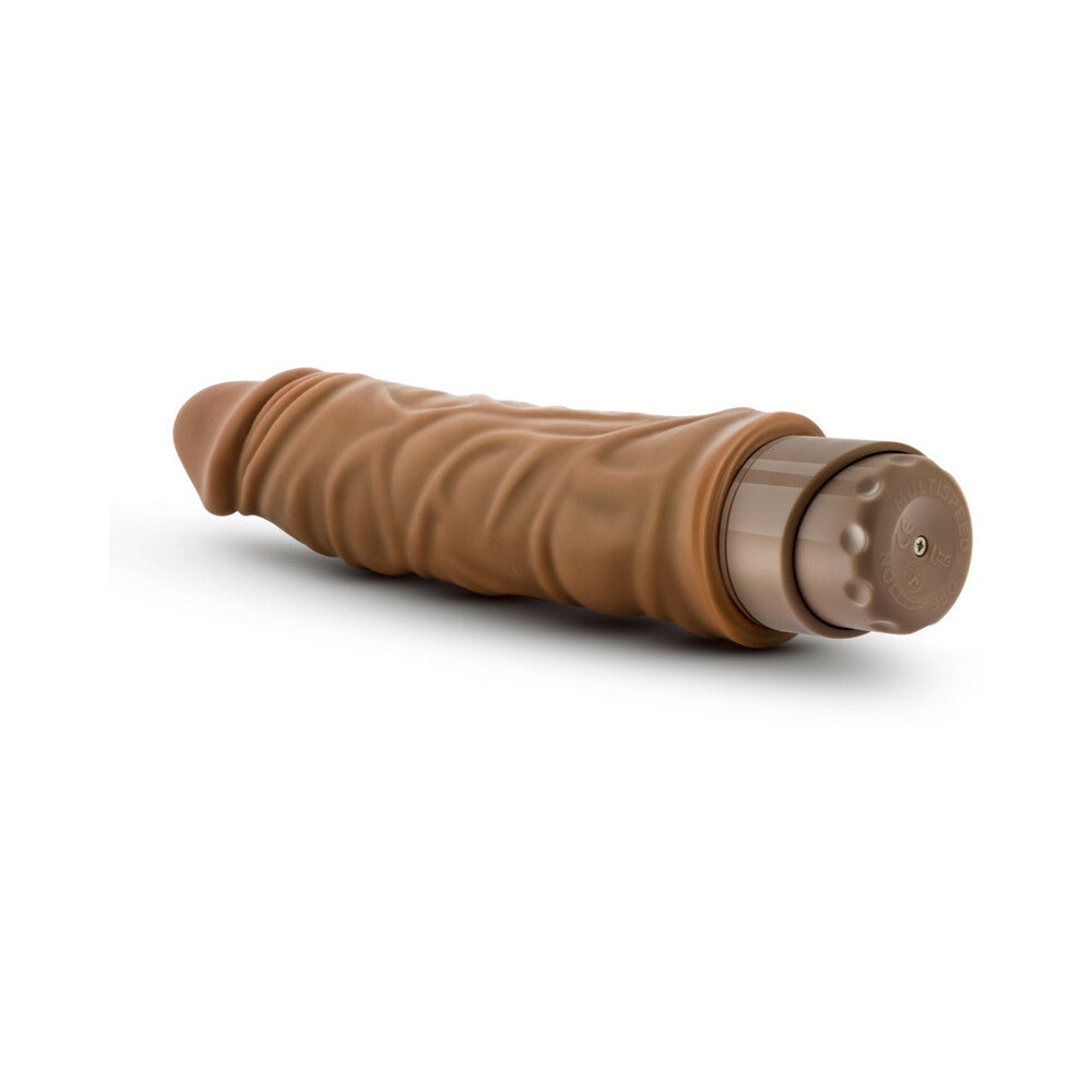8.5 inch Dildo by Blush in Tan Light Brown Mocha shown for pegging Her or Him