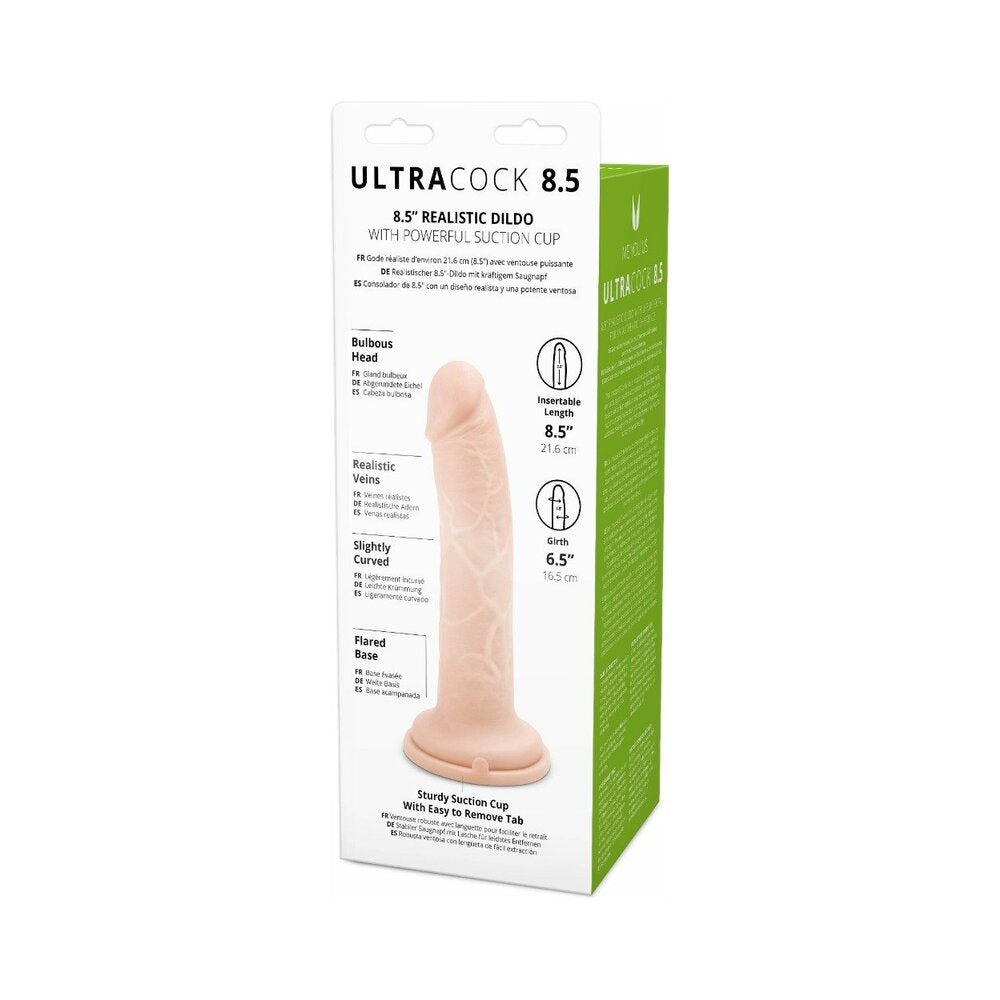 8.5 inch Dildo by Me You Us in Vanilla Ivory Beige shown for pegging Her or Him