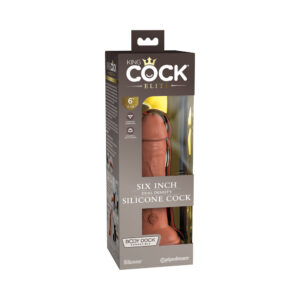 7 inch Dildo Pipedream Tan Light Brown Mocha King Cock Elite Dual Density Silicone Cock Realistic With Suction Cup