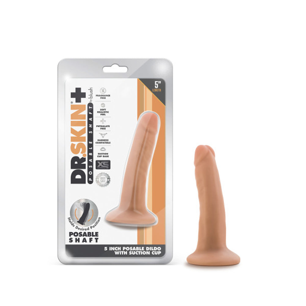 5 inch Dildo by Blush in Vanilla Ivory Beige shown for use by Her or Him