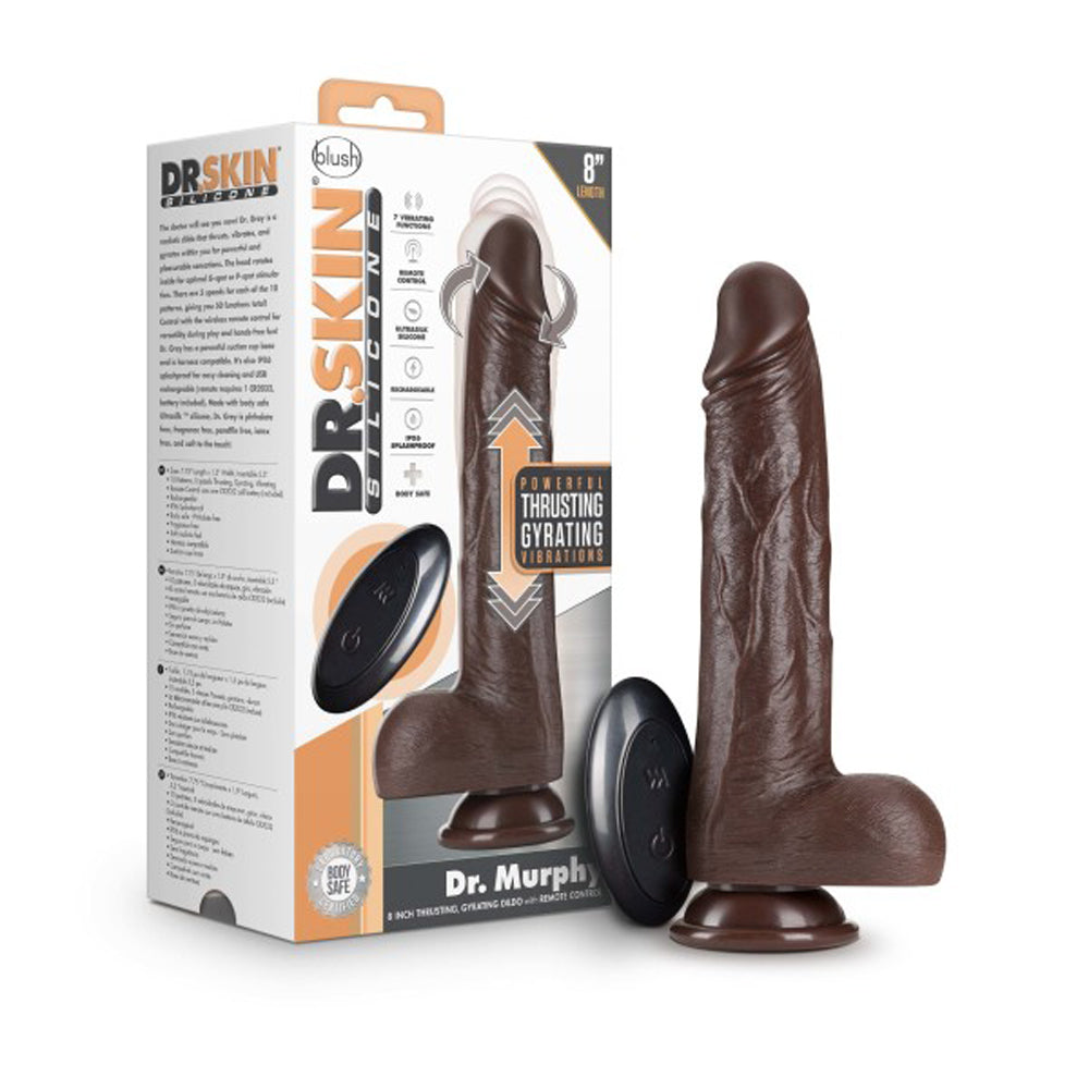8 inch Dildo by Blush in Brown Chocolate Cocoa shown for use by Her or Him