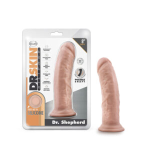 8 inch Dildo Blush Vanilla Ivory Beige Dr Skin Silicone Dr Shepherd Realistic Posable Beige