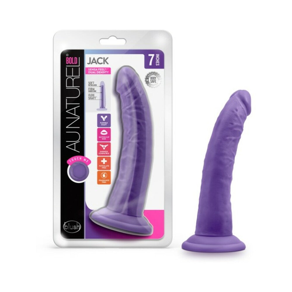 7 inch Dildo by Blush in Purple shown for use by Her or Him