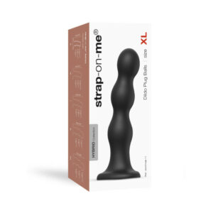 Dildo Lovely Planet Black Strap On Me Hybrid Collection Silicone Plug Balls Large