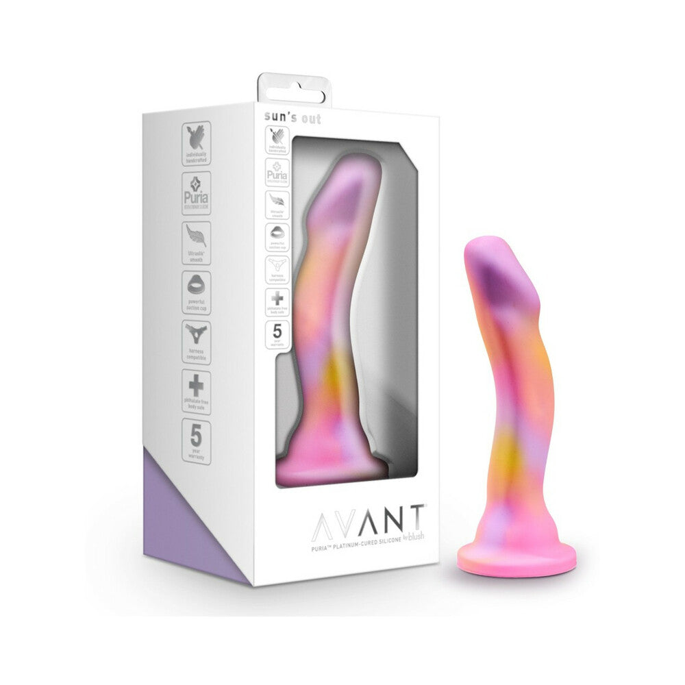 7.5 inch Dildo by Blush in Multi-Color shown for use by Her or Him