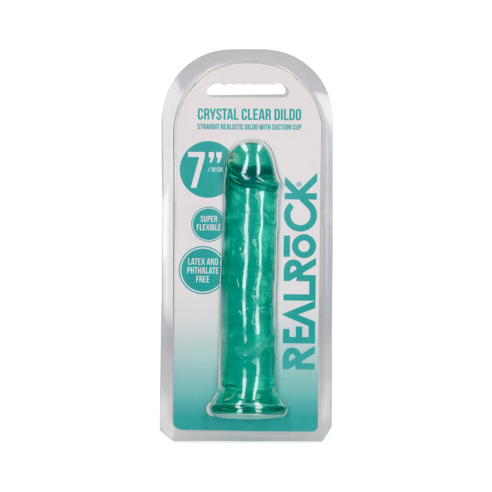 7 inch Dildo by Shots in Teal Turquoise Aqua shown for use by Her or Him
