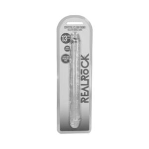 13 inch Dildo Shots Clear RealRock Crystal Double Dong Dual Ended