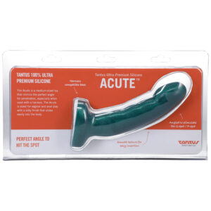 5.5 inch Dildo Tantus Green Acute Curved Medium Firm Emerald
