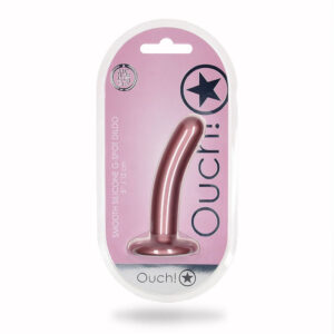 5 inch Dildo Shots Rose Gold Ouch! Smooth Silicone G Spot