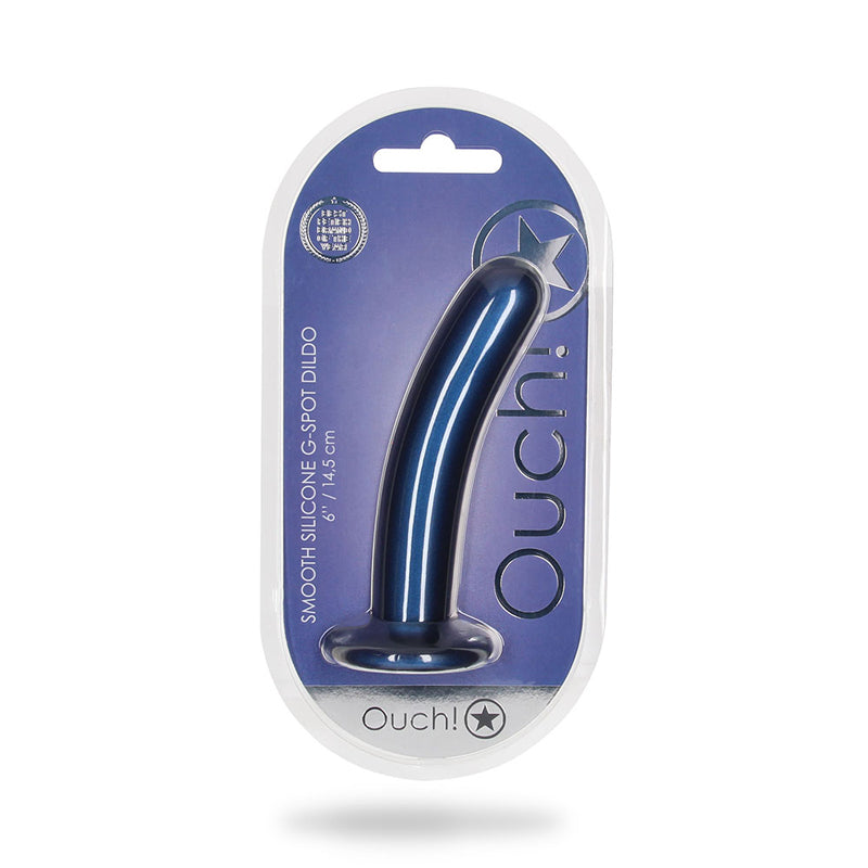 6 inch Dildo by Shots in Blue shown for use by Her or Him