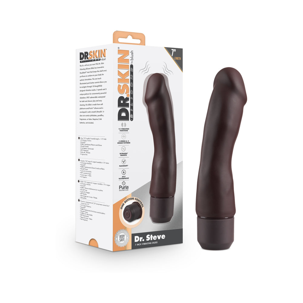 7 inch Dildo by Blush in Brown Chocolate Cocoa shown for use by Her or Him