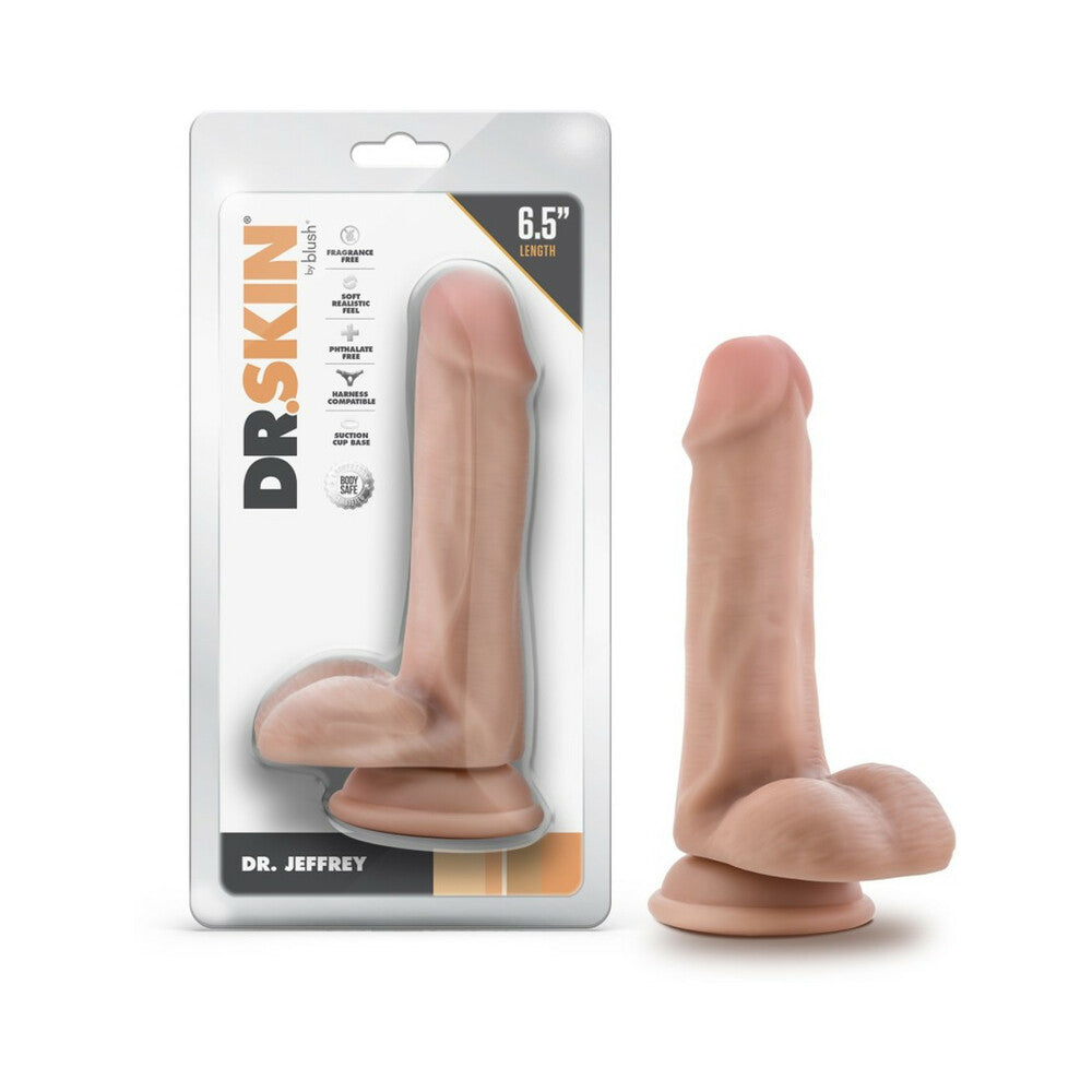 6.5 inch Dildo by Blush in Vanilla Ivory Beige shown for use by Her or Him