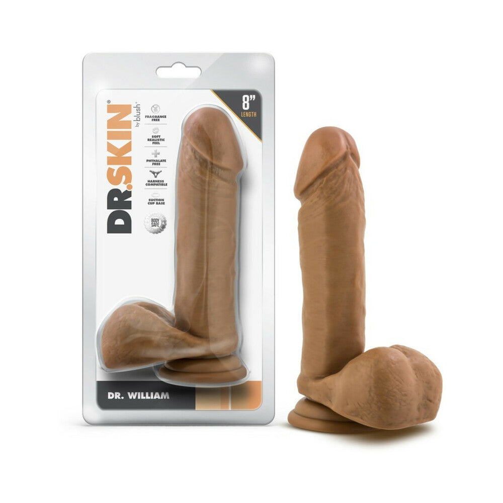 8 inch Dildo by Blush in Tan Light Brown Mocha shown for use by Her or Him