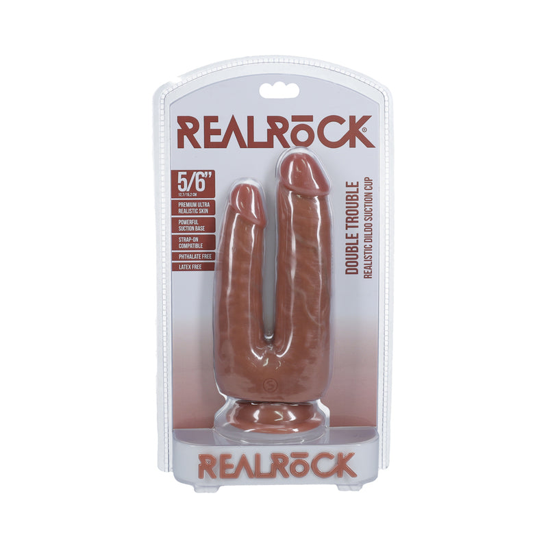 5 inch Dildo by Shots in Tan Light Brown Mocha shown for use by Her or Him