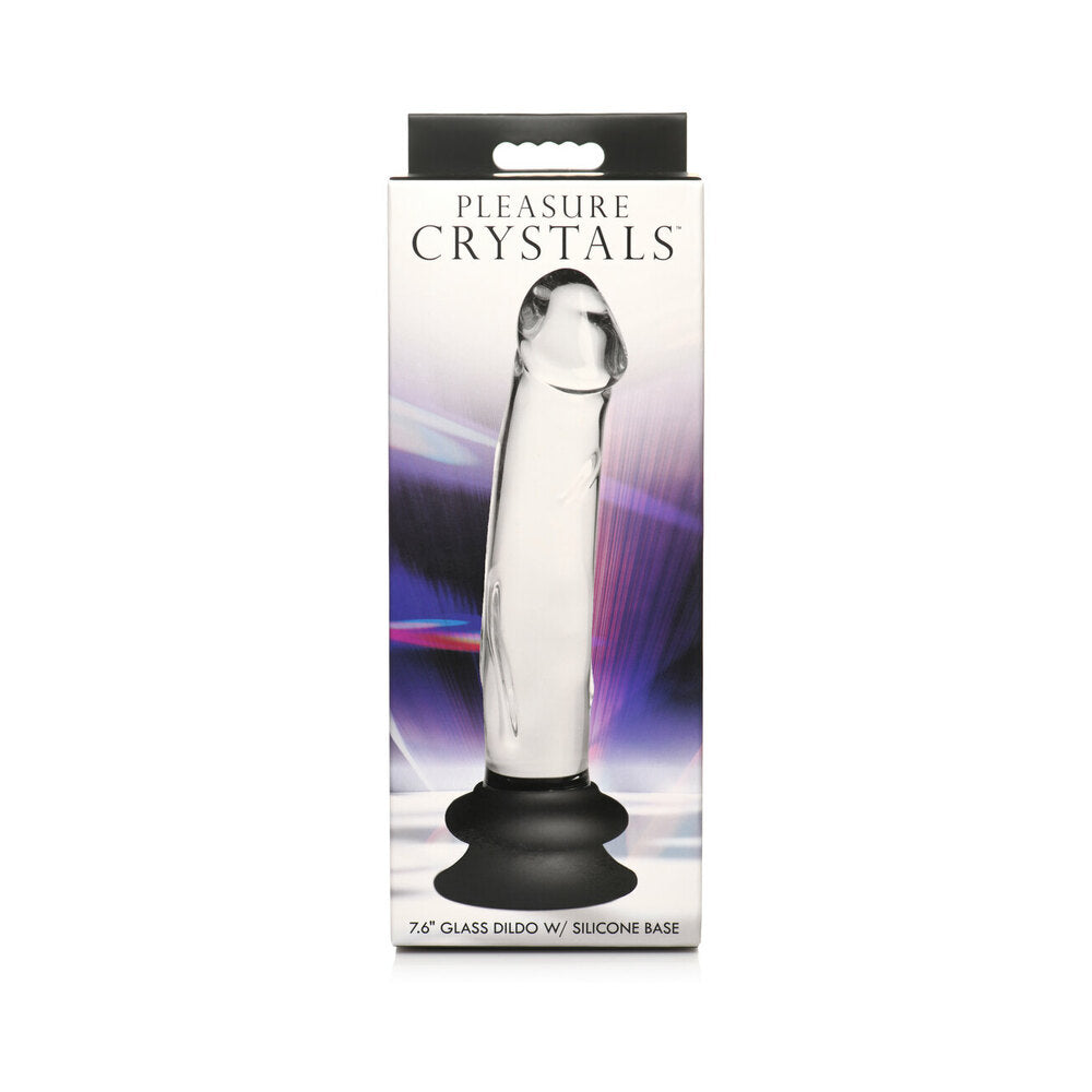 7.6 inch Dildo by Curve Novelties in Clear shown for use by Her or Him
