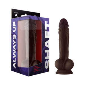 10.5 inch Dildo Shaft Brown Chocolate Cocoa Model A Dual Density Silicone with Balls Mahogany