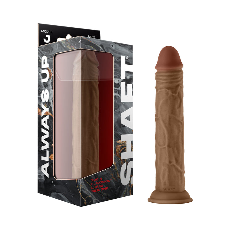 9.5 inch Dildo by Shaft in Tan Light Brown Mocha shown for use by Her or Him