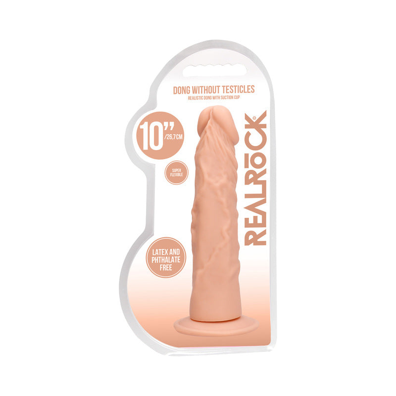 10 inch Dildo by Shots in Vanilla Ivory Beige shown for use by Her or Him