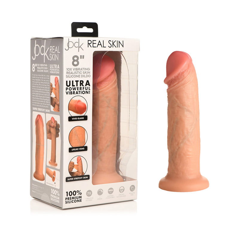 8 inch Dildo by Curve Novelties in Vanilla Ivory Beige shown for use by Her or Him
