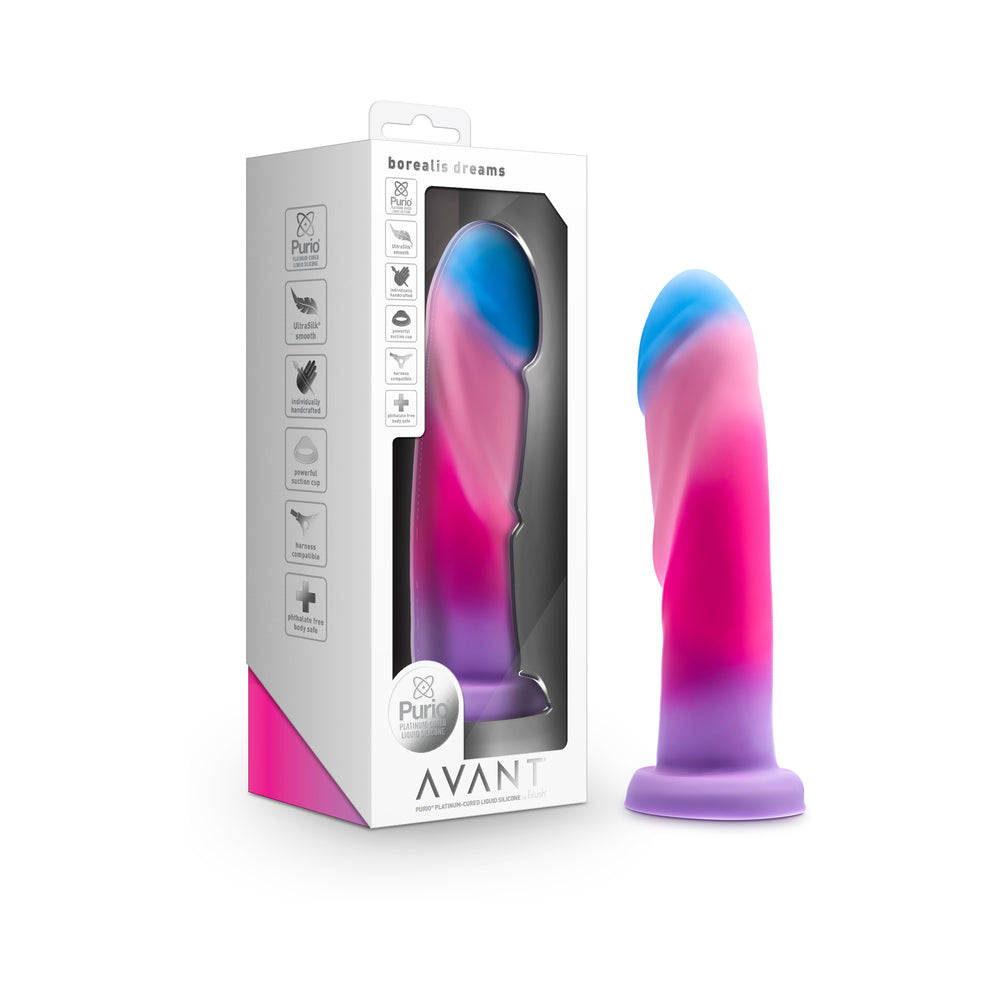 7.75 inch Dildo by Blush in Multi-Color shown for use by Her or Him