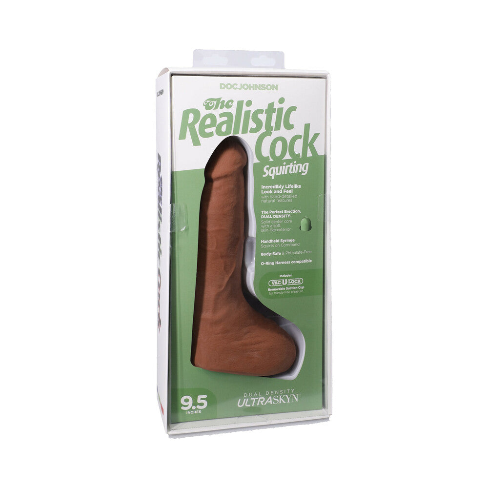 9.5 inch Dildo by Doc Johnson in Tan Light Brown Mocha shown for use by Her or Him