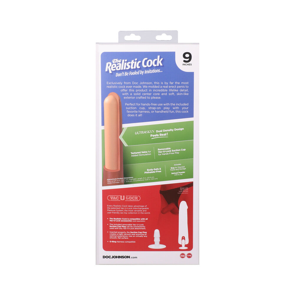 9 inch Dildo from Doc Johnson in Vanilla Ivory Beige pictured for anal pleasure for Her or Him