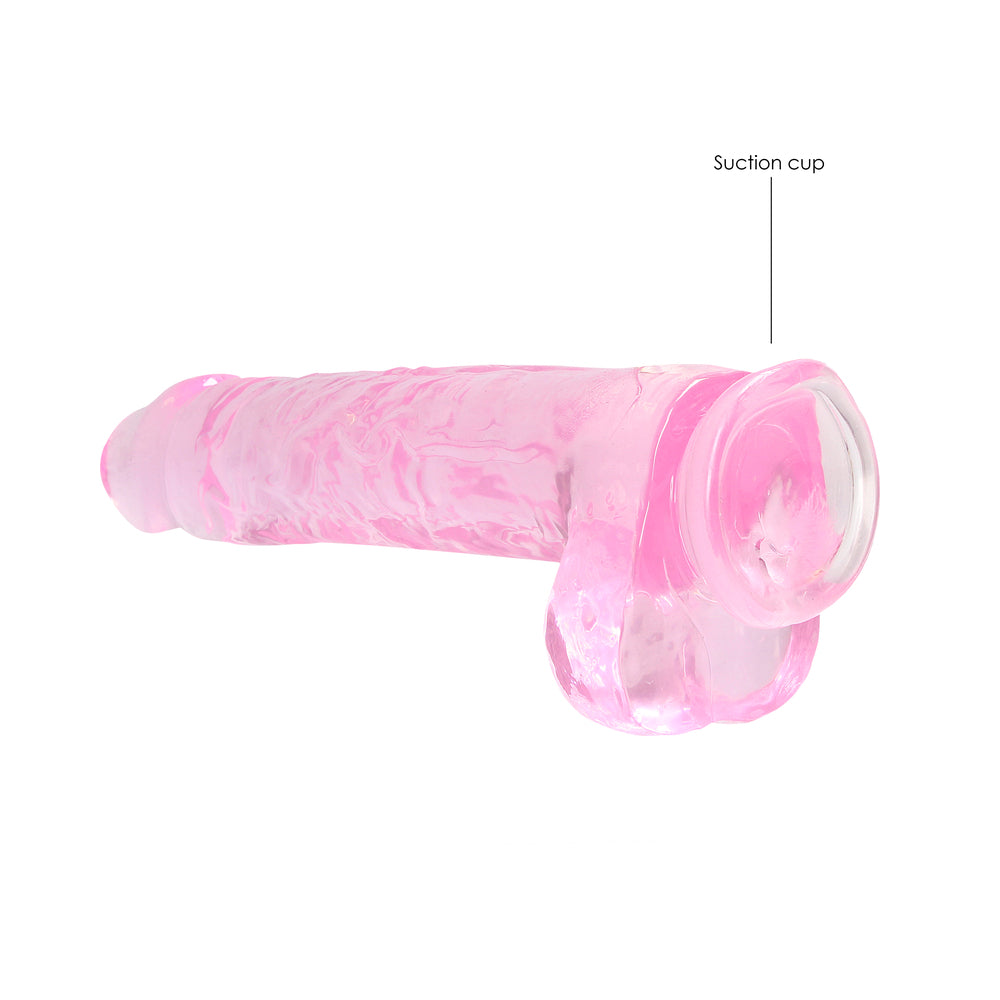 9 inch Dildo by Shots in Light Pink shown for pegging Her or Him