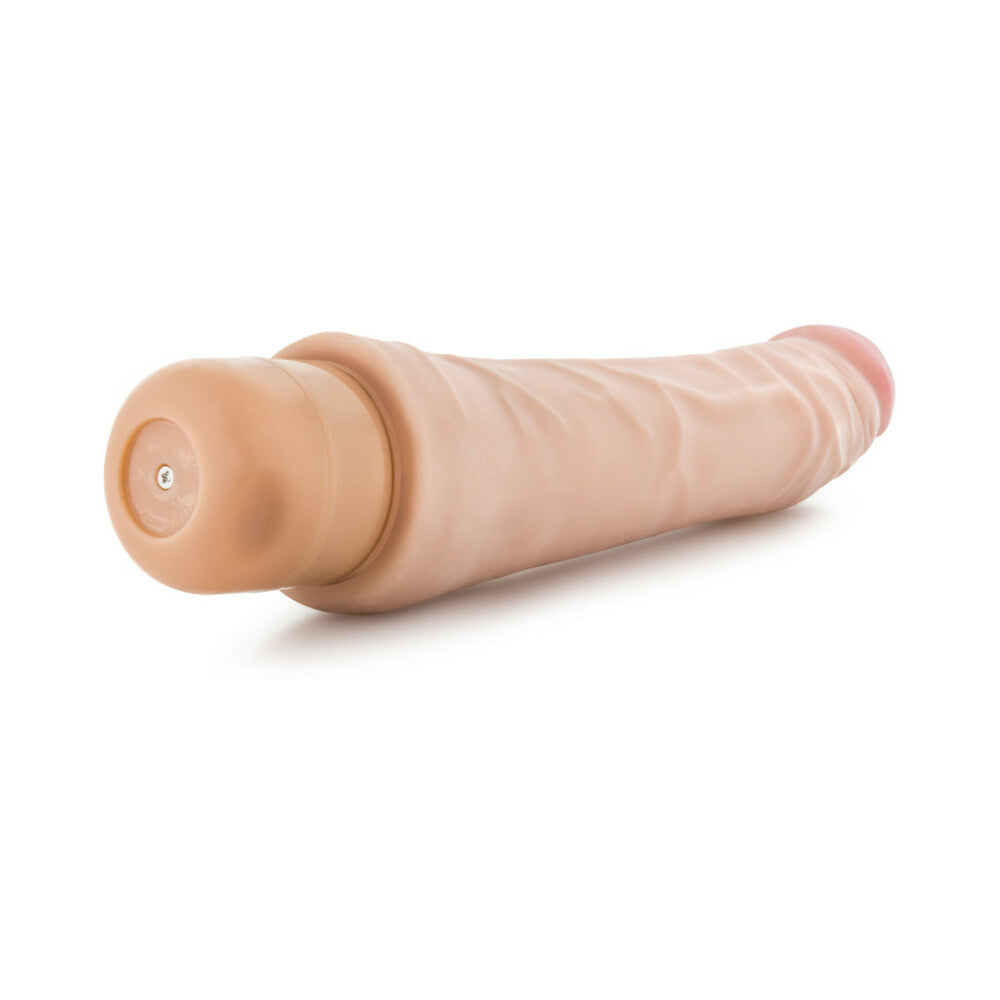9.25 inch Dildo by Blush in Vanilla Ivory Beige shown for pegging Her or Him
