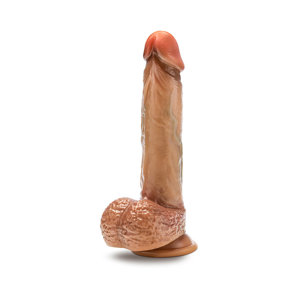 9.5 inch Dildo from Blush in Tan Light Brown Mocha designed for anal sex with Her or Him