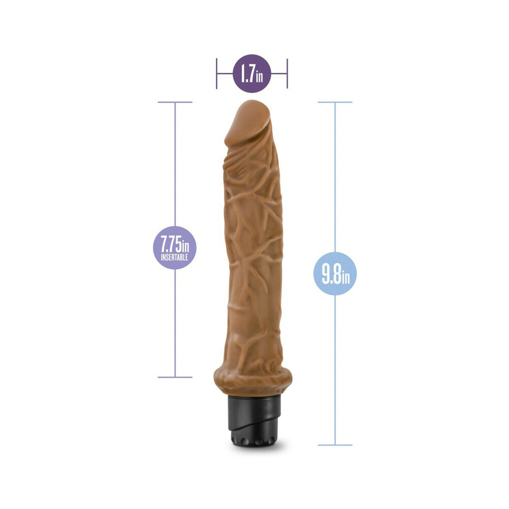 9.75 inch Dildo by Blush in Tan Light Brown Mocha shown for pegging Her or Him