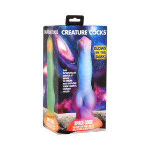 Dildo XR Brands Multi-Color Creature Cocks Space Cock Glow in the Dark Silicone Alien