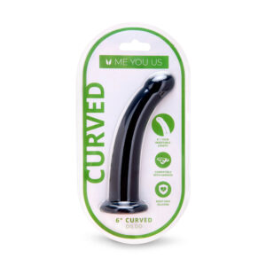 6 inch Dildo Me You Us Black Curved Silicone