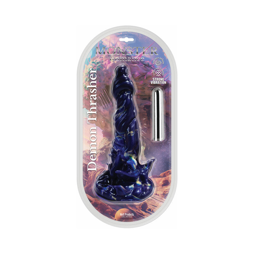 6.5 inch Dildo by Hott Products in Blue shown for use by Her or Him