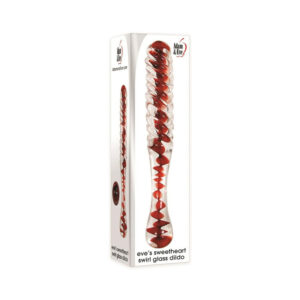 Dildo Adam & Eve Red Eve''s Sweetheart Swirl Glass