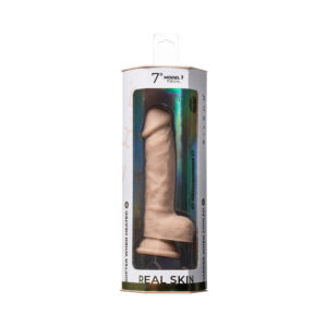 7 inch Dildo Doc Johnson Vanilla Ivory Beige SILEX D Real Skin Model 1 Vanilla